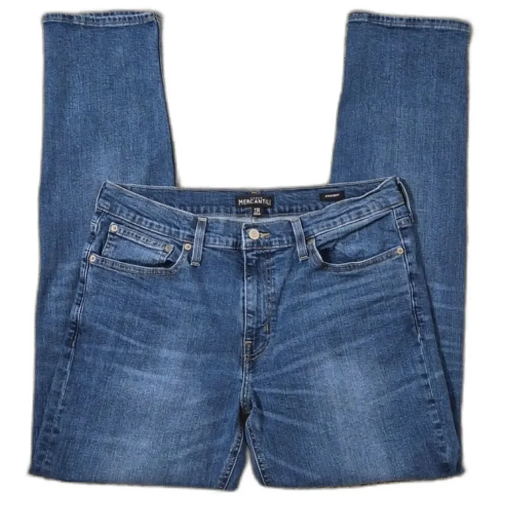 J. Crew Mercantile Jeans Men's 34 x 34 Straight Fit Signature Flex Medium Denim
